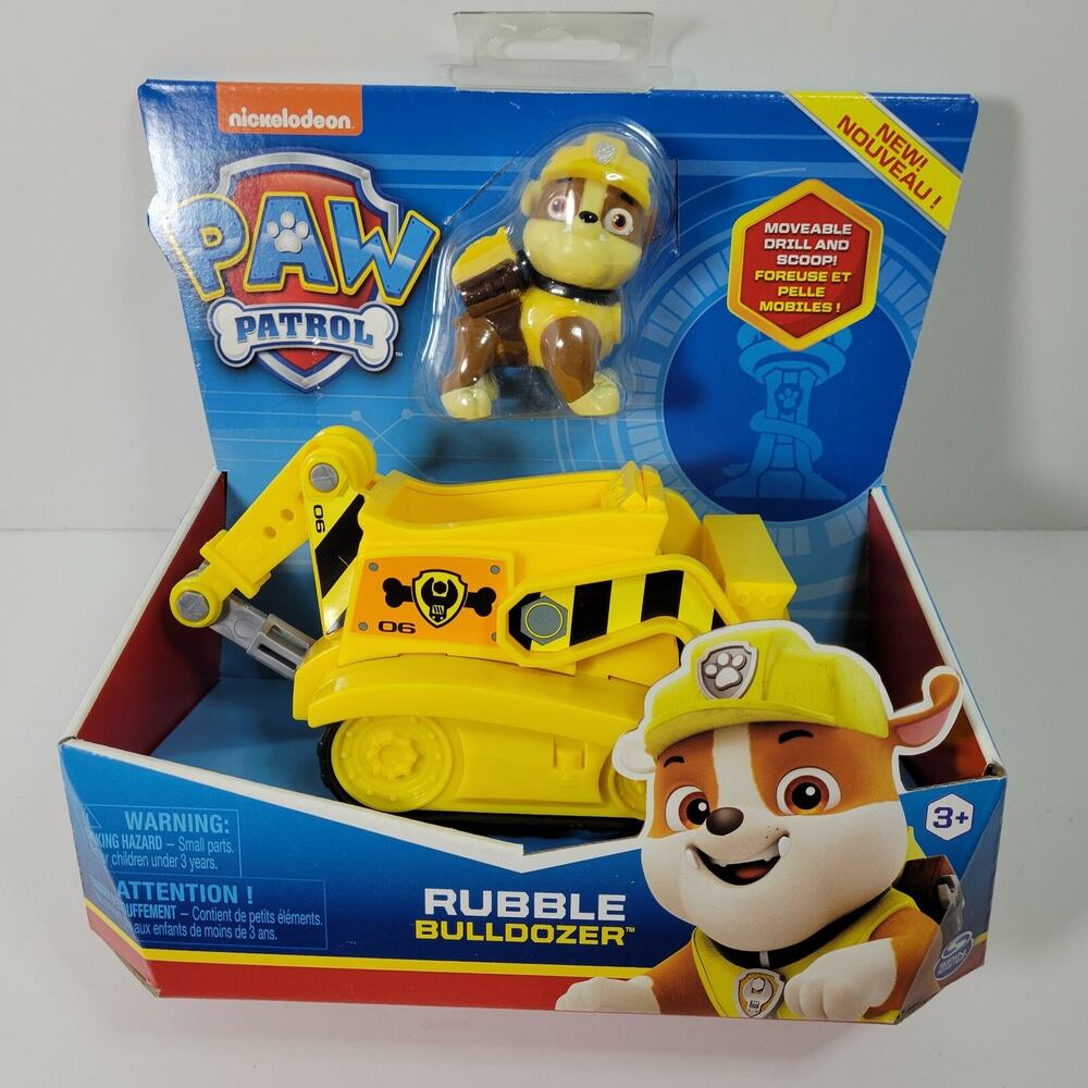 Paw Patrol Rubble Bulldozer Playset Pretend Play Nickelodeon Vehicle Rescue